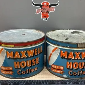 2 Maxwell House Coffee Tins.