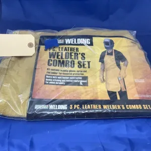 3 Pc Leather Welder's Combo Set in bag