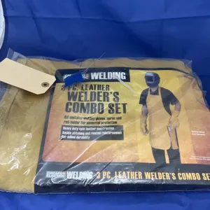 3 Pc Leather Welder's Combo Set in bag