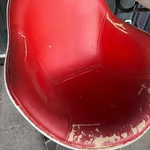 Kokoon Design Bucket Chair Red Vinyl Mid Century