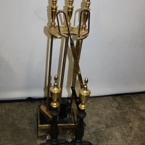 Fireplace Tool Set & Andirons