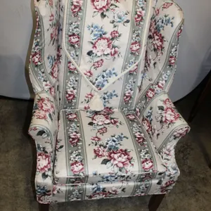 Floral Wingback Chair