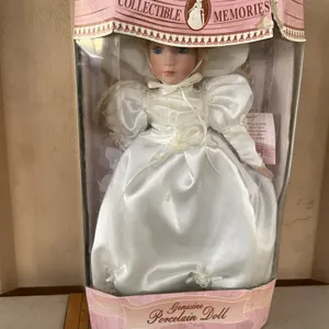 Collectible Memories Genuine Porcelain Doll Limited Edition, Box Has Some Damage 18" Tall
