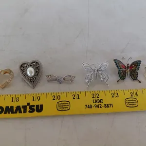 6 Assorted Brooches