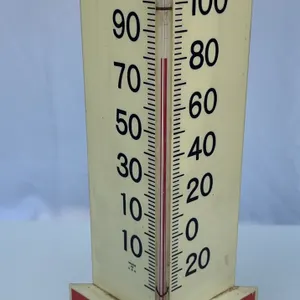Vintage 1970s Coca-Cola triangular corner 15" thermometer