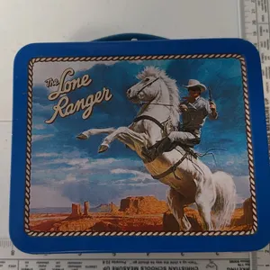 1998 Hallmark School Days mini metal lunch box featuring "The Lone Ranger