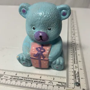 Vintage 5" ceramic teddy bear coin bank