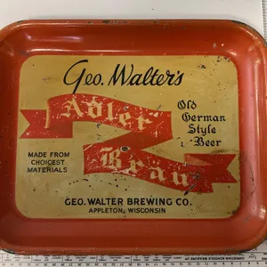 Vintage 1930s Adler Brau beer tray
