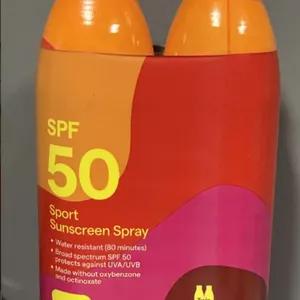 Twin Pack Sport Sunscreen Spray SPF50 New Up&Up  Exp in 2028