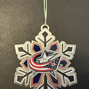 Columbus Blue Jackets Snowflake Christmas Ornament