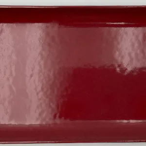 Tastefully Simple Red Rectangle Serving Plate