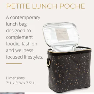 SOYOUNG Black & Gold Paper Lunch Bag- Preowned
