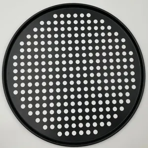 Perforated Crispy Pizza Pan, Non-Stick Carbon Steel, 13"