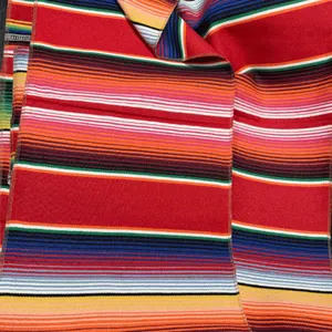 Mexican Serape Zarape Color Striped Table Runners 76" X 14" Set of 2