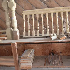 Antique Railing and Door Knobs  (shelf not included)