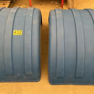 OFFSITE - 2 Mud guards or full wheel fenders for Highway tractor or trailer. Crafted from polyethylene, a durable plastic fender. 25.5” wide , bottom 