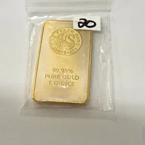 1 Troy Ounce .999 Gold Plated Replica Bar **Please Note Plated**