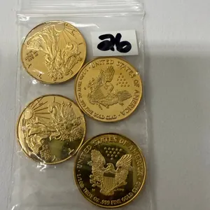 (4) 1/10th oz Gold Plated Coin **Please Note Plated**