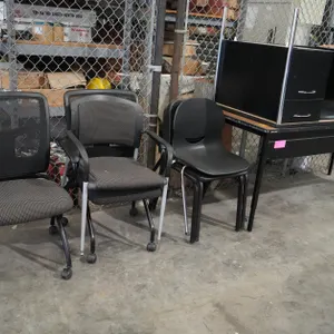 Desk, Table, and Chairs