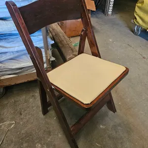 Wood Padded Seat Folding Chairs, Approx. 50 with 2 Carts