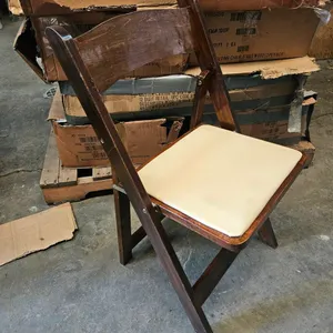 Wood Padded Seat Folding Chairs, Approx. 30 on Pallet