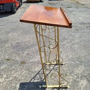 Wood/Brass Podium, 43"