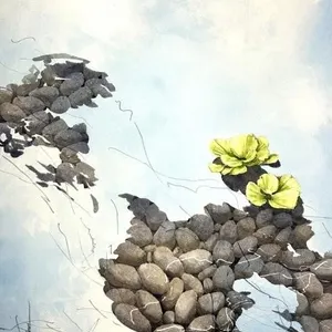 PHILLIPS CURRAN RIVERSTONES WATERCOLOUR