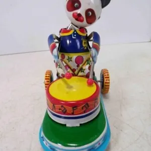 Vintage MS-565 Drumming Panda Bear Tin Wind-Up