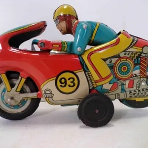 Vintage Motor Winner 93 Tin Friction Motorcycle
