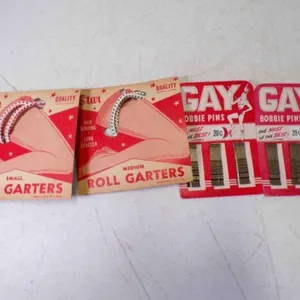 2 Vintage New OLD Stock Star Roll Garters Red &