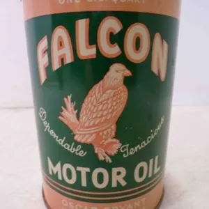 Vintage Falcon Motor Oil Can New Old Stock Sealed