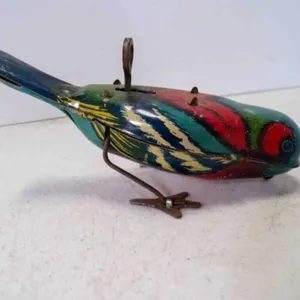 1927 German Patented Wind Up Tin Toy Pecking Bird