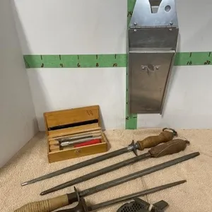 STEELS AND METAL BUTCHER KNIFE
