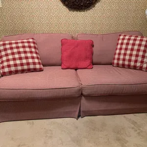 Red Gingham Sofa