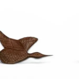 MCM Hand-Carved Wooden Flying Duck Wall Plaques
