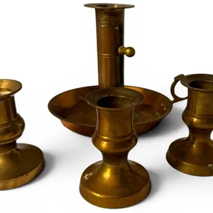 Brass Candlesticks and Chamberstick Holders