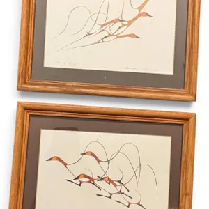 Framed Bird-Themed Signed Prints by Benjamin Chee Chee