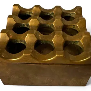 Italian Vintage Brass Cigar Ashtray with Tiered Design