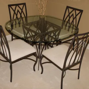 Glass & Metal Dining Set