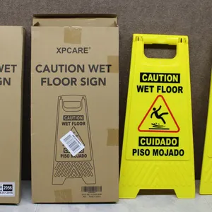 XPCARE Caution Wet Floor Signs, Set of 4 New