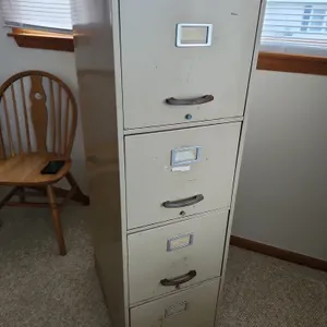 Modern Steelcraft 4 Drawer Metal File Cabinet, 24''X15''X52''