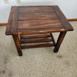 Wood Side Table, 27''X22''X20''