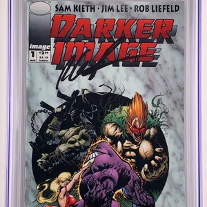 Darker Image #1 (1993) CGC 8.5 & Bloodwulf Card (Auto 9) Signature Series