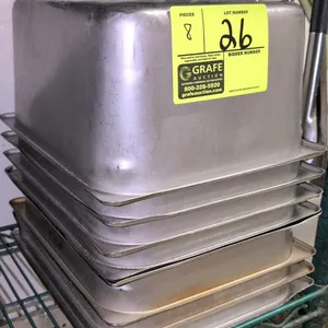 Unbranded 1/2 size stainless steel insert pan. Features durable stainless steel construction with a 6" depth. Suitable for steam tables, food prep sta
