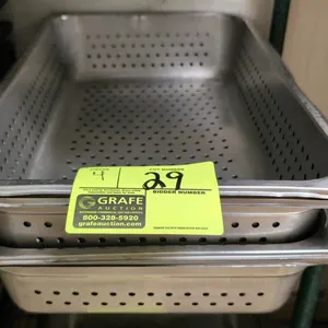 Full-size perforated stainless steel insert pan. Features perforated bottom and sides. 4"D.