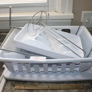 Dish Drainer, Paper Towel Rack, and Silverware Organizer