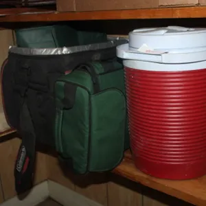 Lunch Bags and Water Cooler