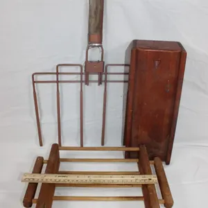 Wooden Box, Wooden Tray, and Grill Wing Rack