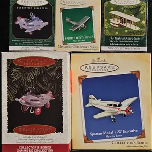 Hallmark Keepsake Collectable Airplane Ornament Assortment (5 Pieces)