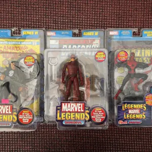 Marvel Legends Sealed 2005 Spider-Man, Punisher, and Daredevil Figure Lot